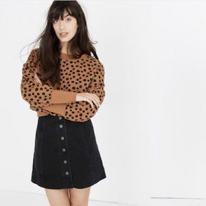 Madewell Snap Front Denim Miniskirt, Size 6